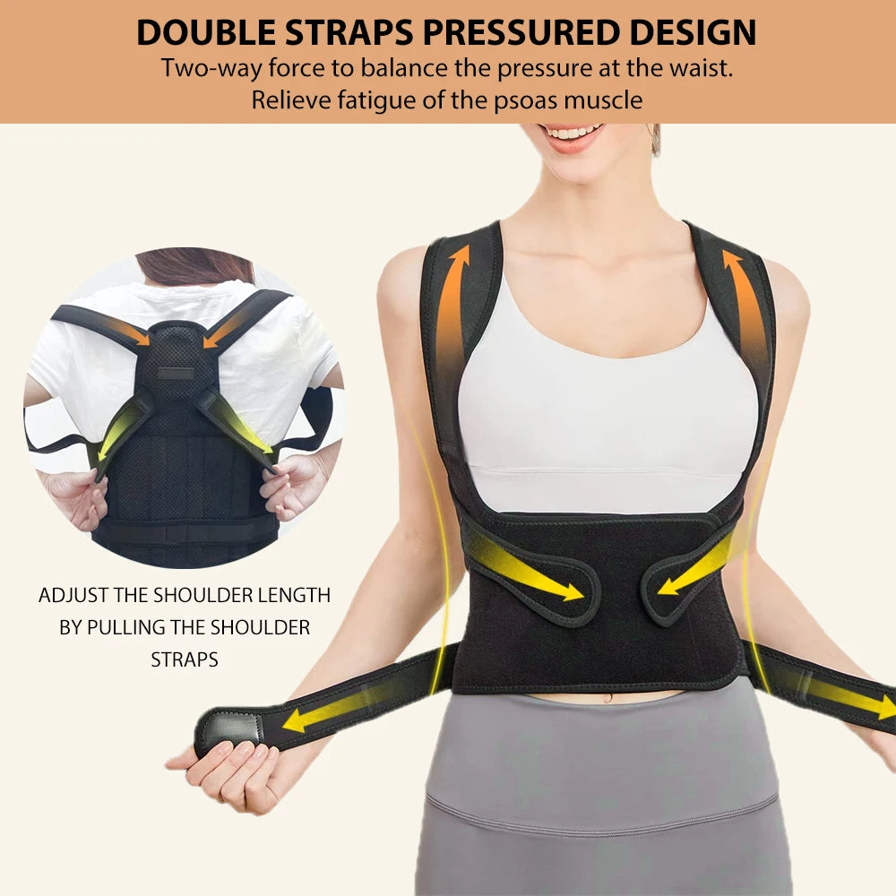 Back Brace and Posture Corrector for Men and Women