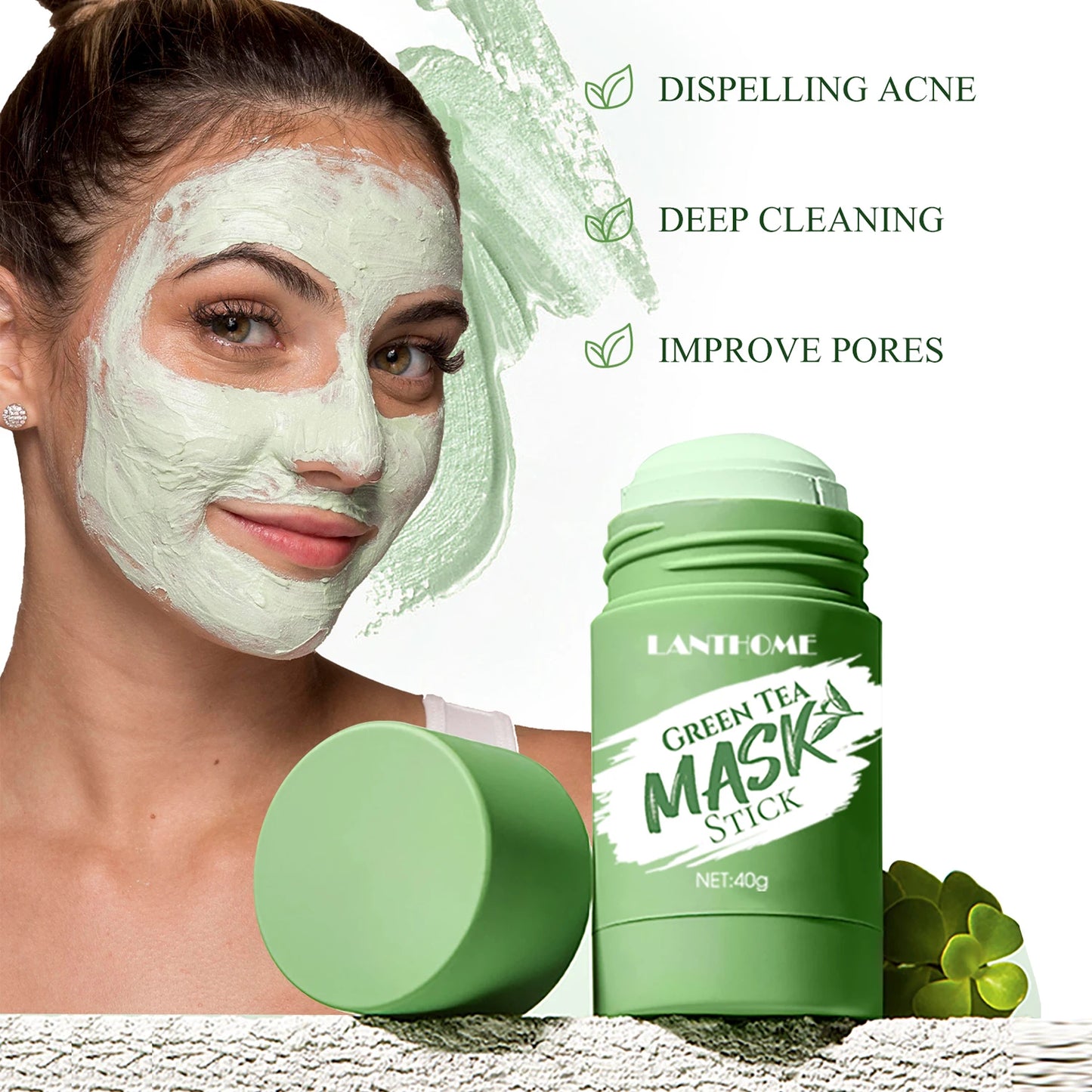 Lanthome Green Tea Whitening Clay Mud Mask Stick